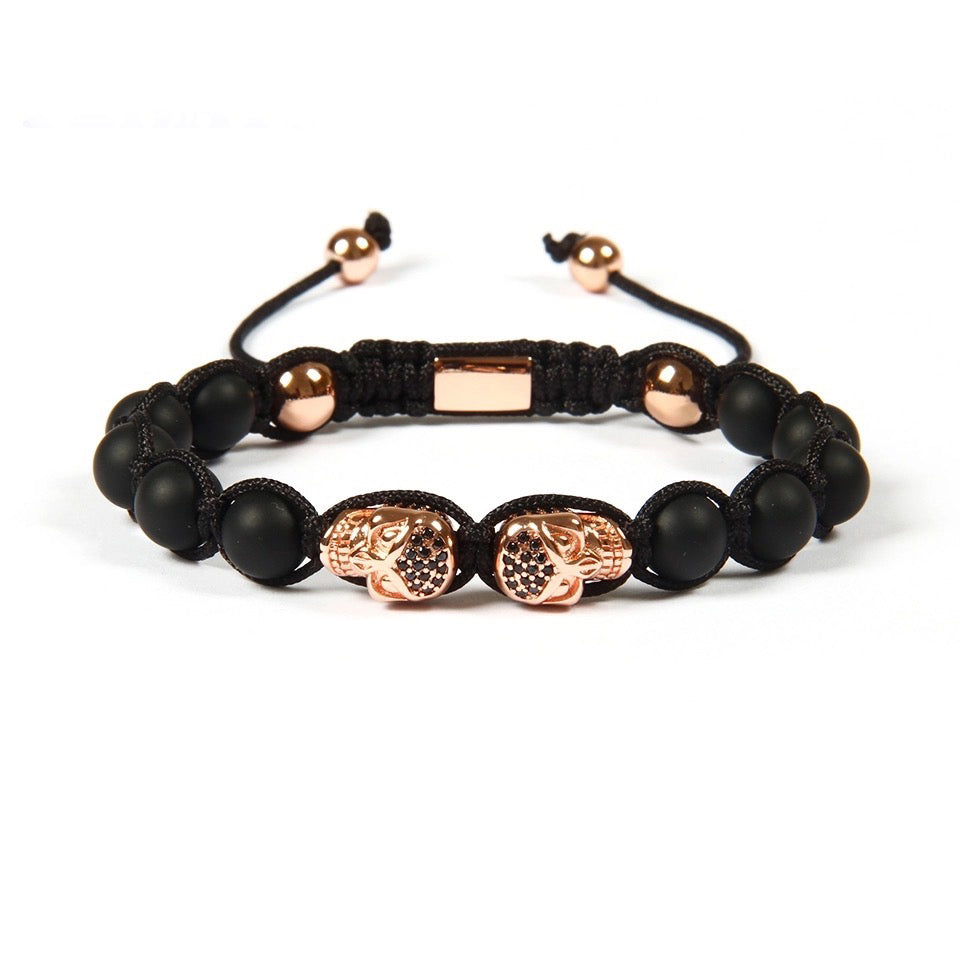 Skull Rose Double Fortitude - Joyería be